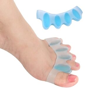 Wonder Care Silicone Toe Separator For Feet Gel Pads Big Toe Corrector Bunion Straightener Yoga Stretcher Hammer Bunion [Pink,Pair of 3-6 Pieces]