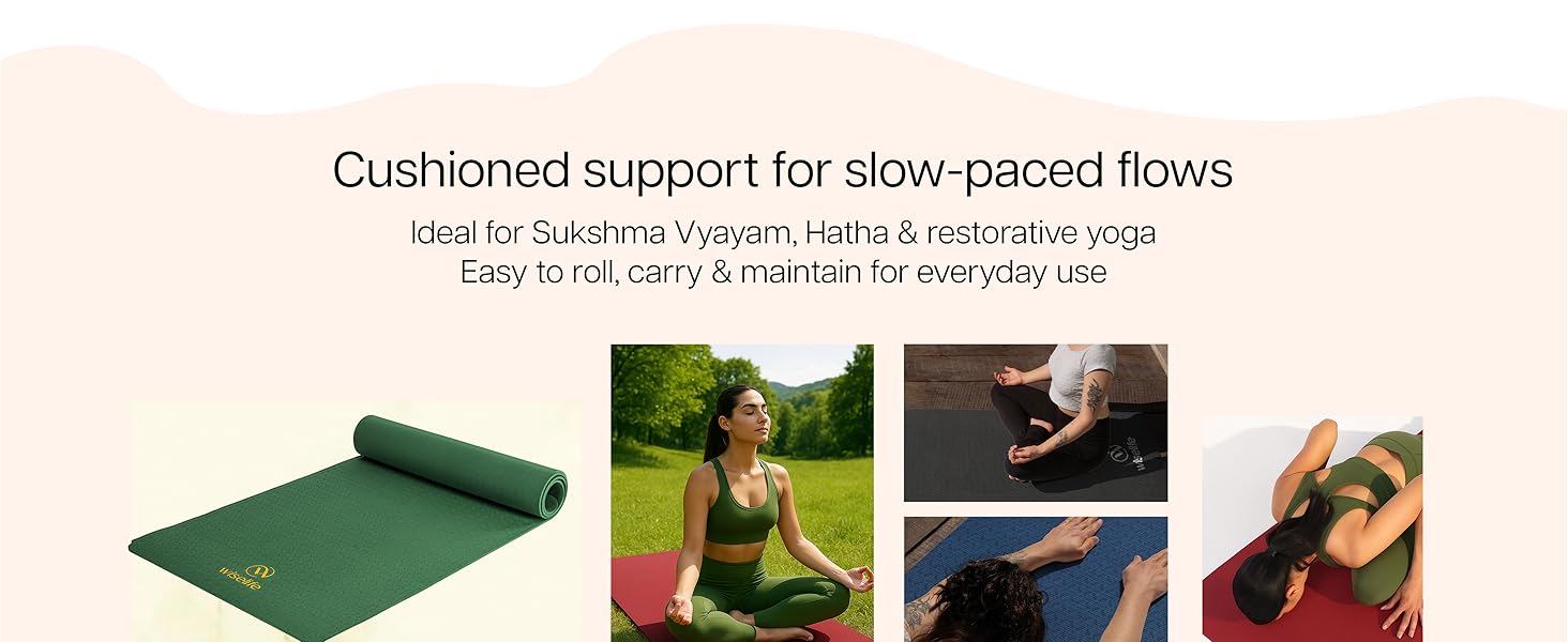 WiseLife Classic Eco-TPE 10 MM Yoga Mat with Yoga Strap for Men & Women - Image 7